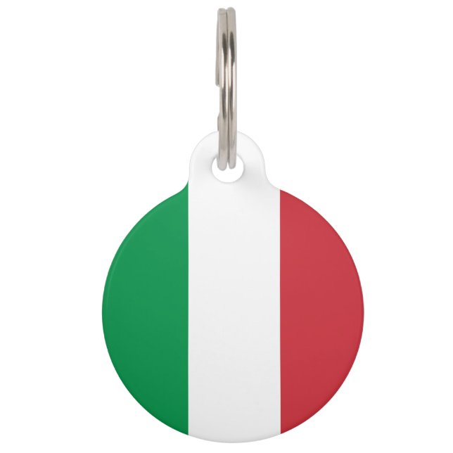 Italienische Flagge Haustiermarke (Vorderseite)