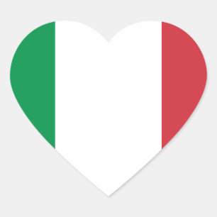 Italienische Flagge Herz-Aufkleber