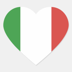 Italienische Flagge Herz-Aufkleber