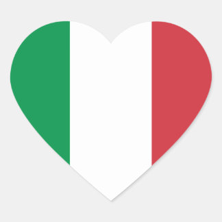 Italienische Flagge Herz-Aufkleber