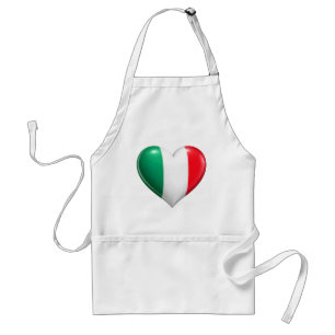 Italienische Flagge Herz Küchenschürze Schürze