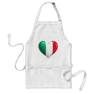 Italienische Flagge Herz Küchenschürze Schürze