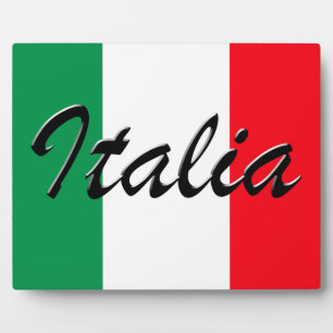 Italienische Flagge - hohe Qualität Fotoplatte