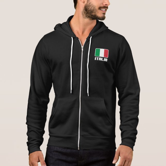 Italienische Flagge Hoodie (Vorderseite)