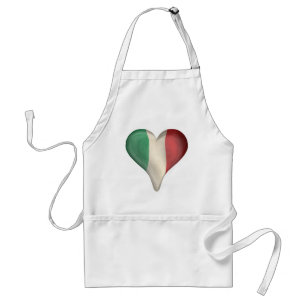 Italienische Flagge in einem Herzen Schürze
