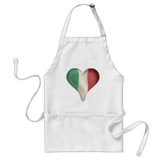 Italienische Flagge in einem Herzen Schürze