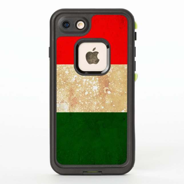 Italienische Flagge in Grunge (Rückseite)