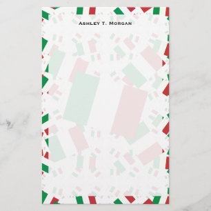 Italienische Flagge in mehreren farbigen Ebenen Briefpapier