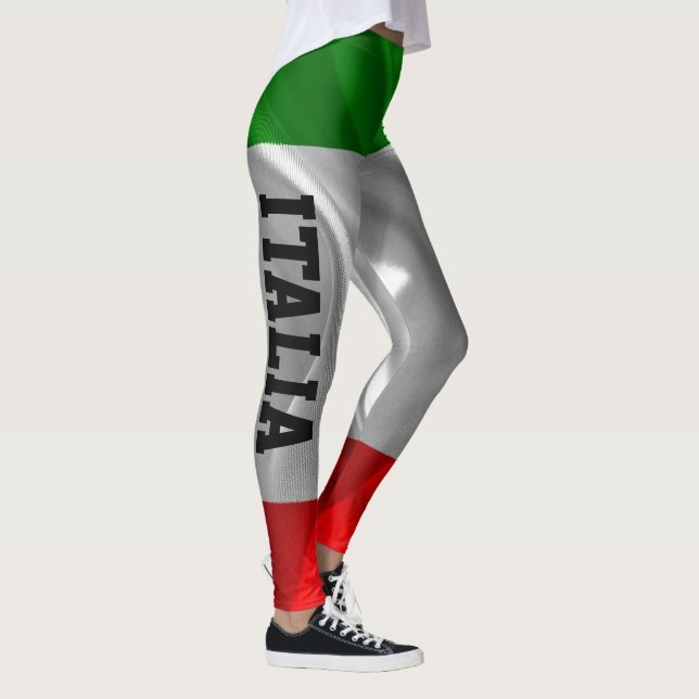 Italienische Flagge ITALIEN-Gewohnheits-Fitness Leggings (Rechts)