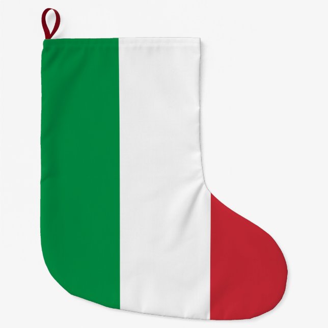 Italienische Flagge (Italien) Großer Weihnachtsstrumpf (Vorderseite)