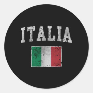 Italienische Flagge Italien Italiano Runder Aufkleber