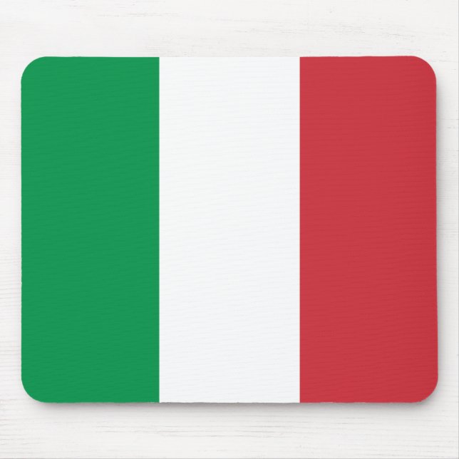 Italienische Flagge (Italien) Mousepad (Vorne)