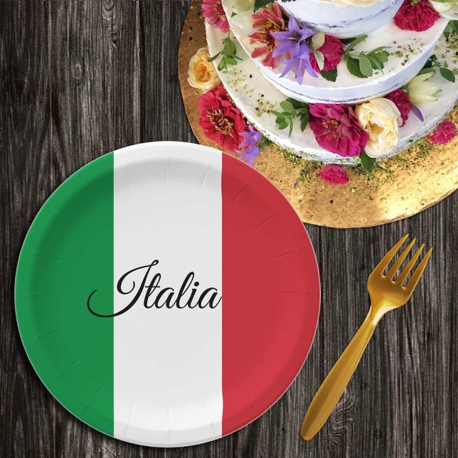 Italienische Flagge - Italien - Party, Geburtstag/ Pappteller (Von Creator hochgeladen)