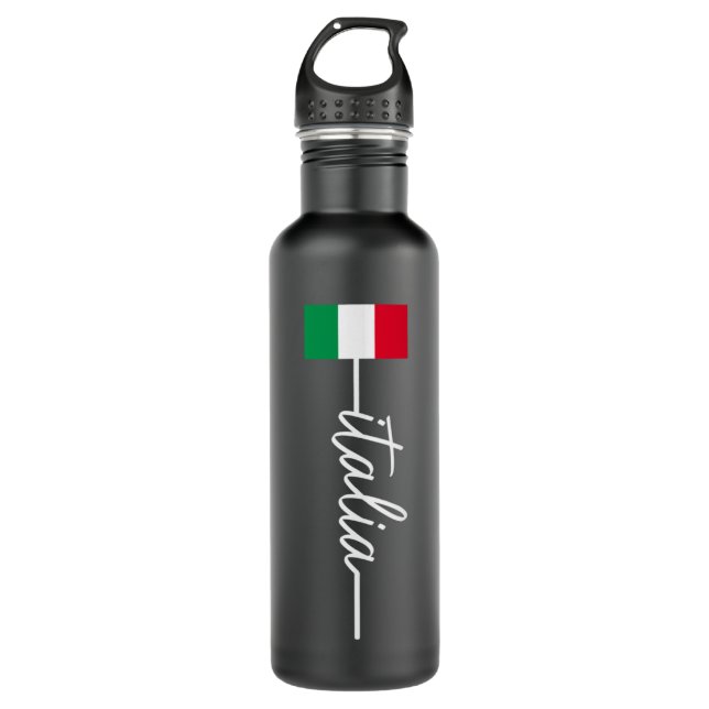 Italienische Flagge Italien Pride Pullover Hoodie Edelstahlflasche (Vorderseite)
