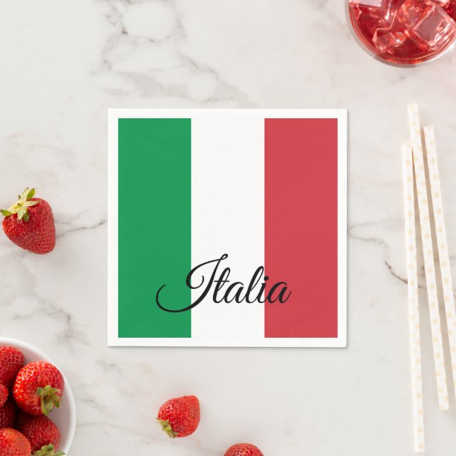 Italienische Flagge & Italien - Reise-, Mode- und  Serviette (Beispiel)
