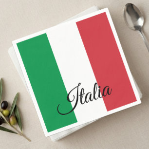 Italienische Flagge & Italien - Reise-, Mode- und  Serviette