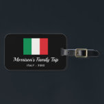 Italienische Flagge Italien Trip Custom Text Gepäckanhänger<br><div class="desc">Reisen nach Italien mit Ihrer Familie oder einer Reisegruppe? Dann ist dieses Gepäckanhänger perfekt - das Design verfügt über die italienische Flagge und 2 Zeilen Text nach Maß. Fügen Sie Ihren Familiennamen oder Gruppennamen, das Urlaubsdatum oder jeden beliebigen benutzerdefinierten Text hinzu. Einfach und klassisch - perfekt für italienische Abenteuer und...</div>