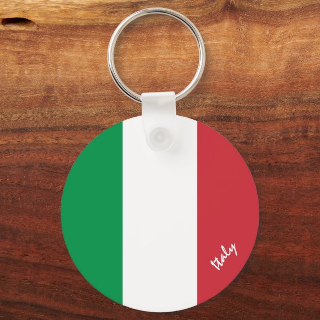 Italienische Flagge & Italien Urlaub, Patrioten /  Schlüsselanhänger (Vorderseite)