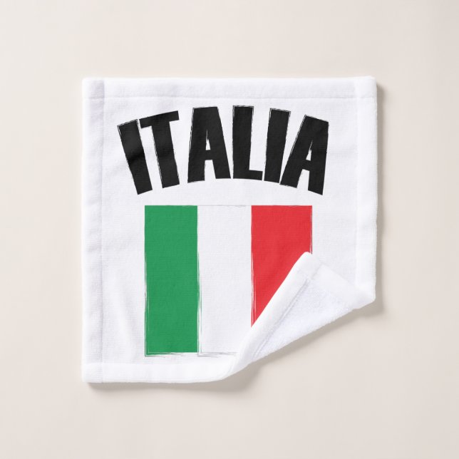 Italienische Flagge Italien Waschlappen (Waschlappen)