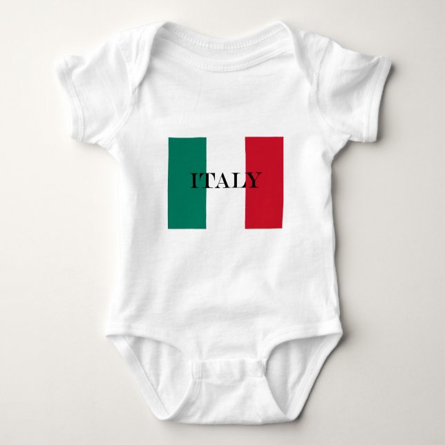 Italienische Flagge Italienisch Il Tricolore Baby Strampler (Vorderseite)
