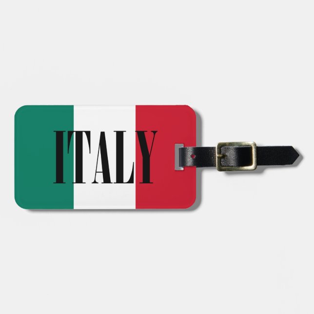Italienische Flagge Italienisch Il Tricolore Gepäckanhänger (Vorderseite horizontal)