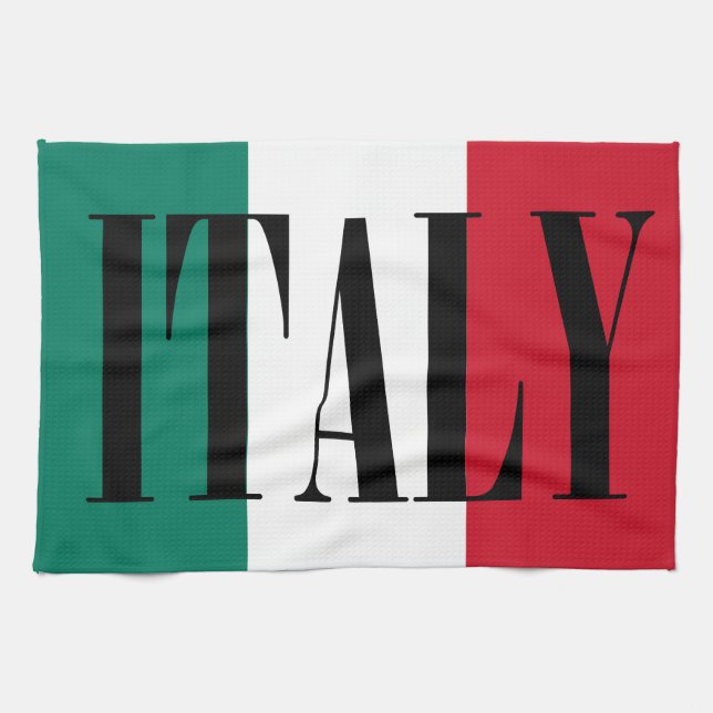 Italienische Flagge Italienisch Il Tricolore Geschirrtuch (Horizontal)