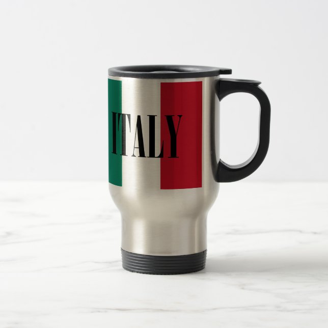 Italienische Flagge Italienisch Il Tricolore Reisebecher (Rechts)