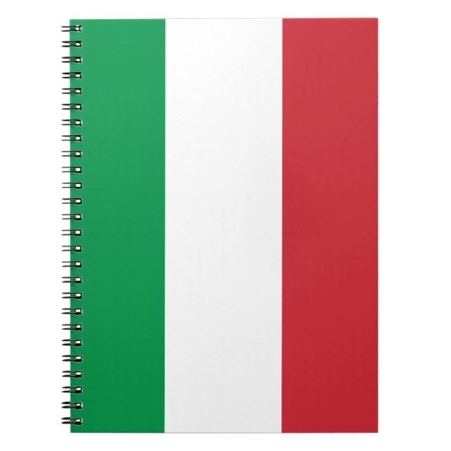 Italienische Flagge, italienische Flagge Notizblock (Vorderseite)