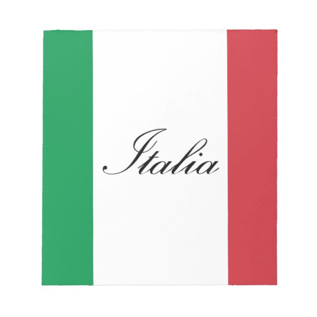 Italienische Flagge - italienische Flagge Notizblock (Vorderseite)