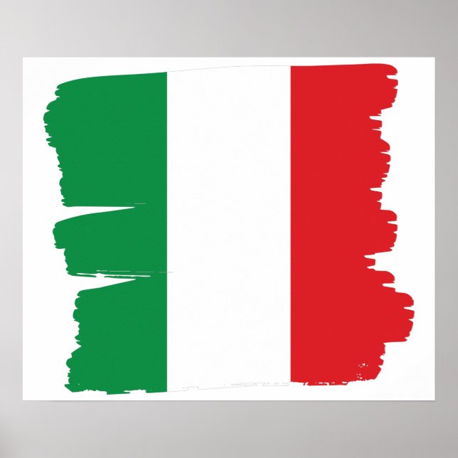 Italienische Flagge - Italienisches Poster (Vorne)