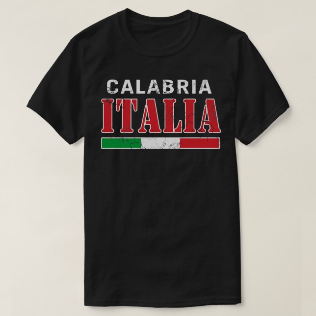 Italienische Flagge Kalabrien Italienische Fahne I T-Shirt (Design vorne)