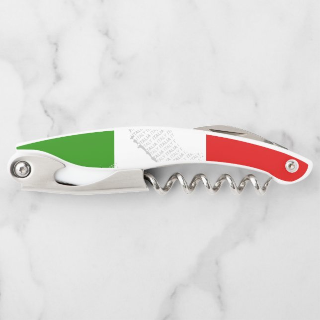 Italienische Flagge Kellnermesser (Vorderseite)