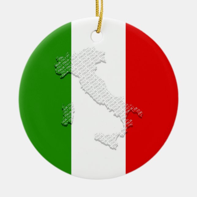 Italienische Flagge Keramik Ornament (Vorne)