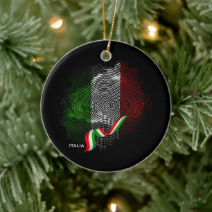 Italienische Flagge Keramik Ornament