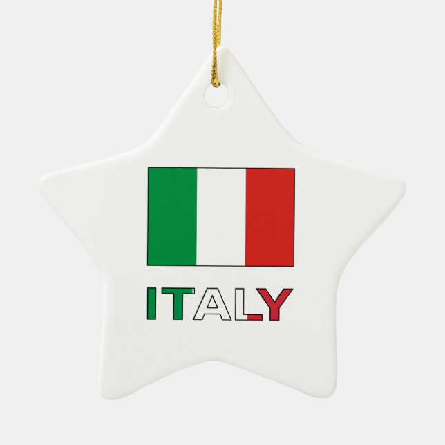 Italienische Flagge Keramik Ornament (Vorne)
