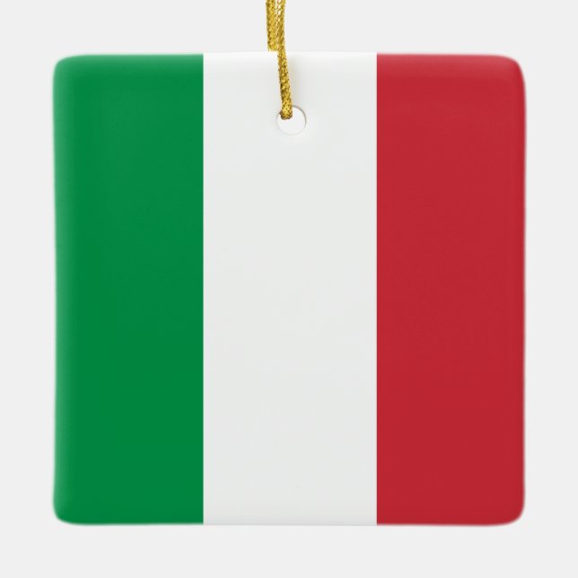 Italienische Flagge Keramikornament (Vorderseite)