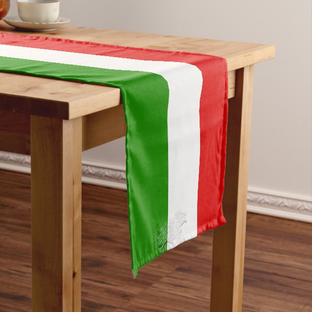 Italienische Flagge Kurzer Tischläufer (Beispiel)