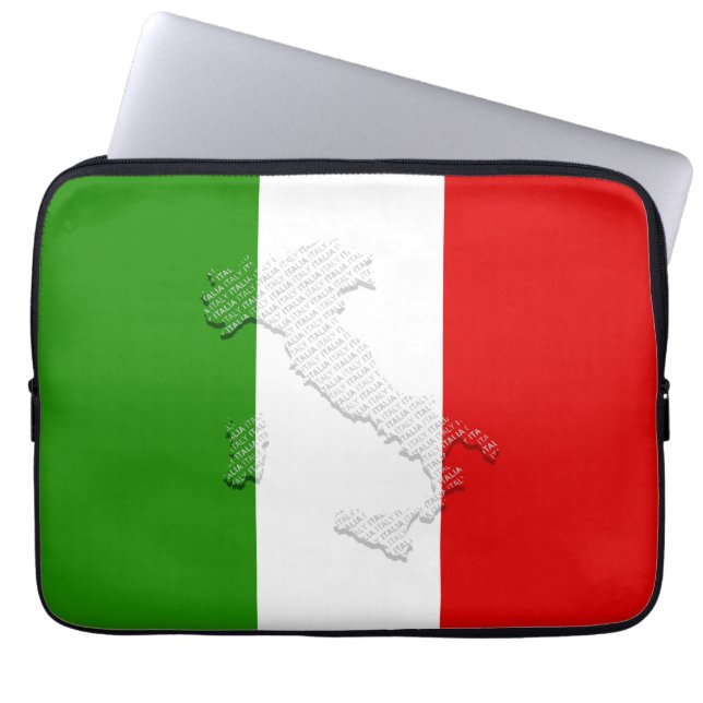 Italienische Flagge Laptopschutzhülle (Vorderseite)