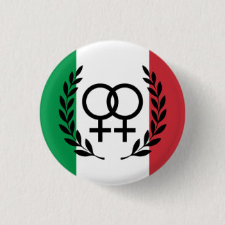 Italienische Flagge Lesbischer Stolz Pin mit Lorbe Button