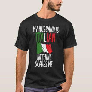 Italienische Flagge Mein Mann ist Italienisch nich T-Shirt
