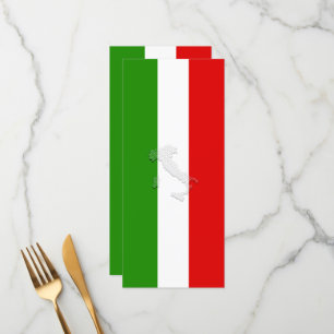 Italienische Flagge Menükarte