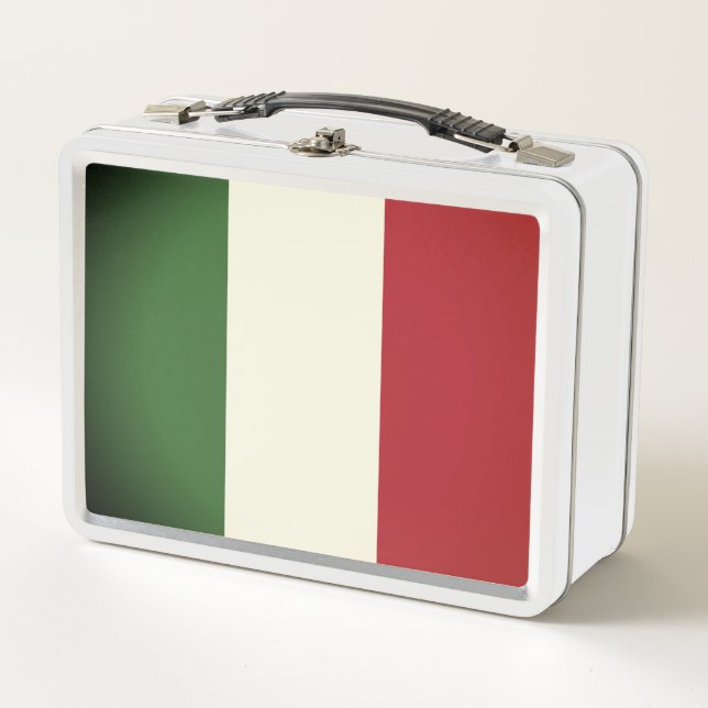 Italienische Flagge Metall Brotdose (Vorderseite)