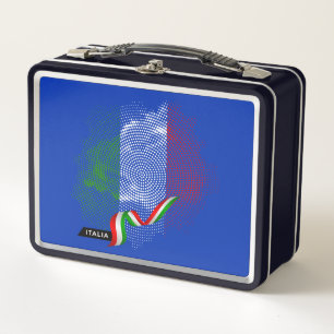 Italienische Flagge Metall Brotdose