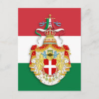 Italienische Flagge mit Abzeichen des Königreichs 