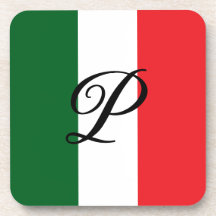 Italienische Flagge mit Monogramm