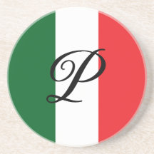 Italienische Flagge mit Monogramm