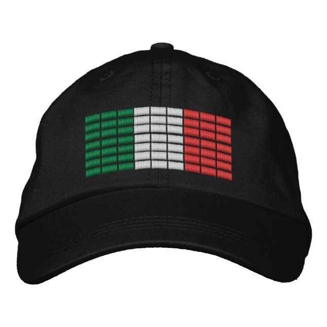Italienische Flagge mit verziertem Hut 1 (Vorderseite)