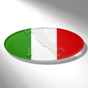 Italienische Flagge Namenschild