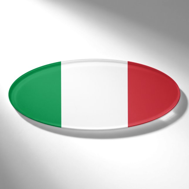 Italienische Flagge Namenschild (Vorderseite)