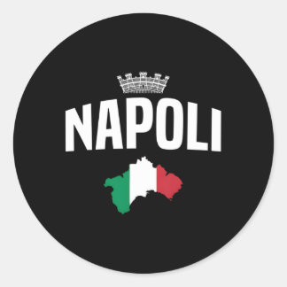 Italienische Flagge Neapel Runder Aufkleber